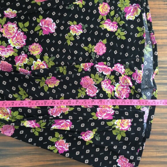 [Xhilaration] Black Geometric / Rose Print Sleeveless Sundress | XL | Good - Picture 3 of 12
